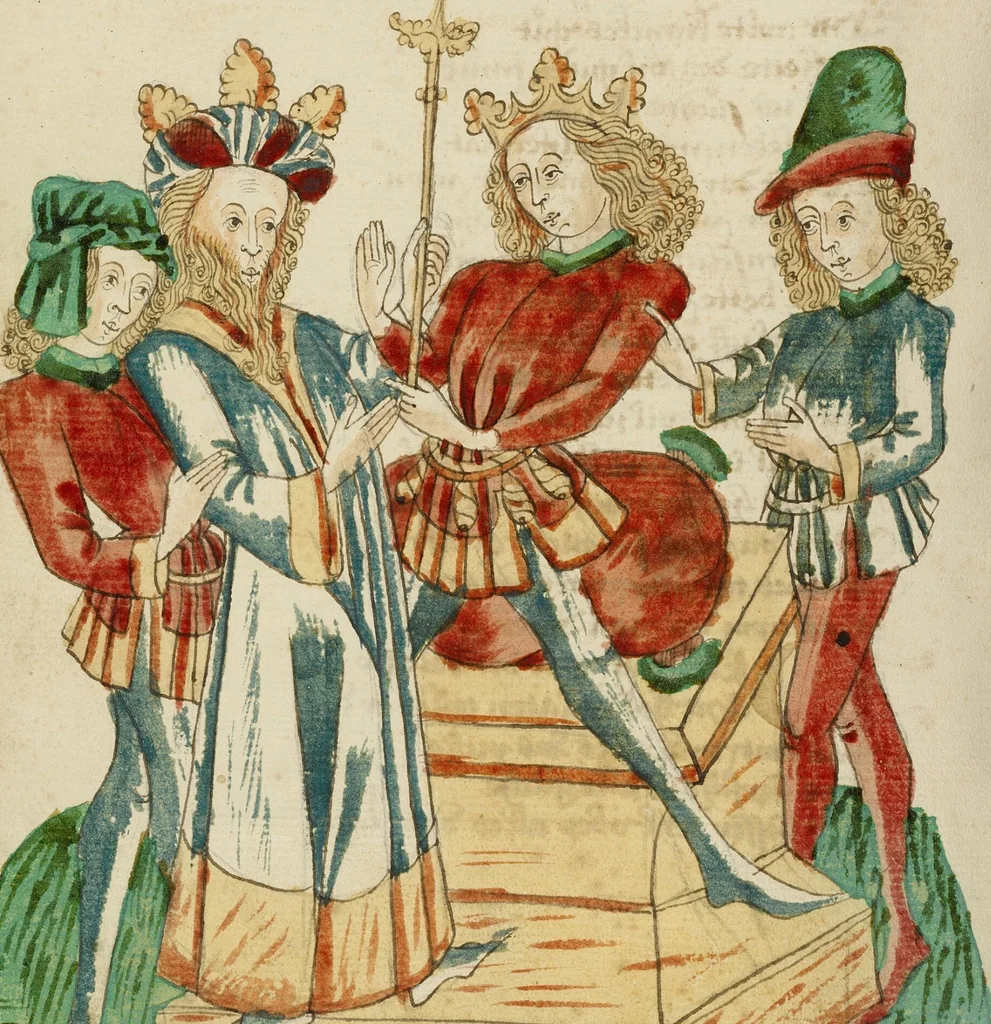 An illustration from Barlaam und Josaphat, 1469, leaf 64