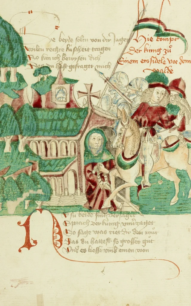 An illustration from Barlaam und Josaphat, 1469, leaf 67