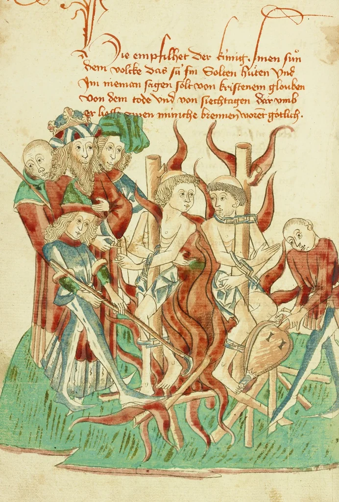 An illustration from Barlaam und Josaphat, 1469, leaf 68