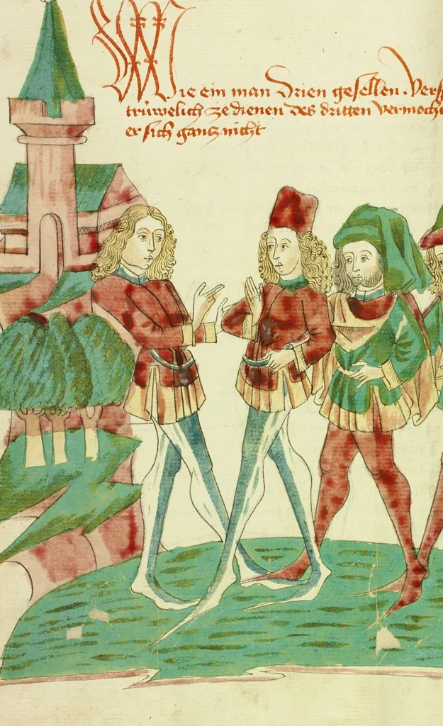 An illustration from Barlaam und Josaphat, 1469, leaf 7