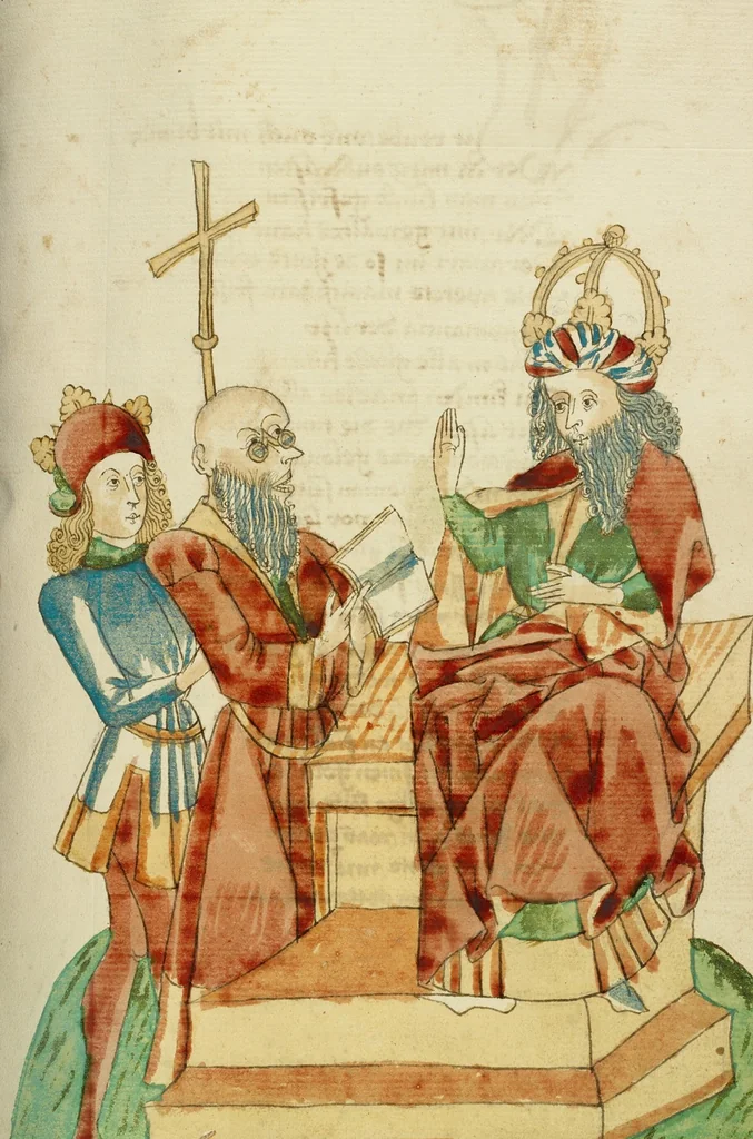 An illustration from Barlaam und Josaphat, 1469, leaf 71