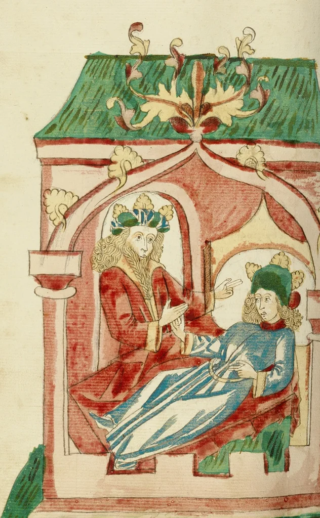 An illustration from Barlaam und Josaphat, 1469, leaf 72