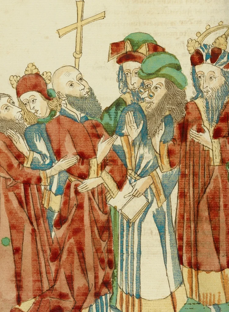 An illustration from Barlaam und Josaphat, 1469, leaf 76