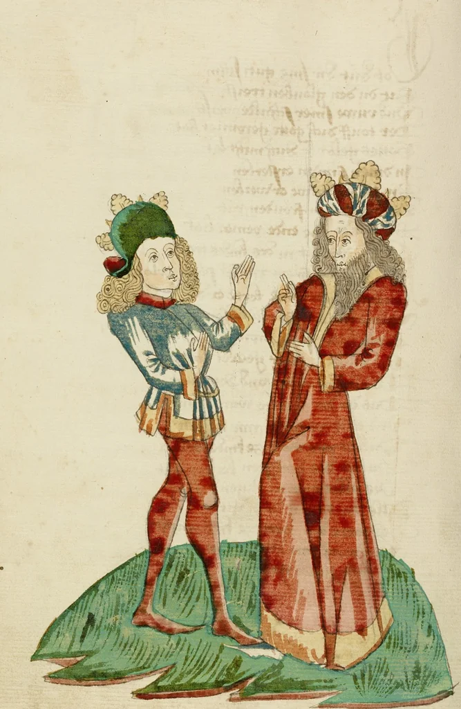An illustration from Barlaam und Josaphat, 1469, leaf 78