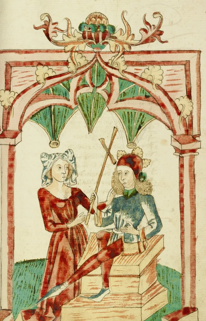 An illustration from Barlaam und Josaphat, 1469, leaf 8