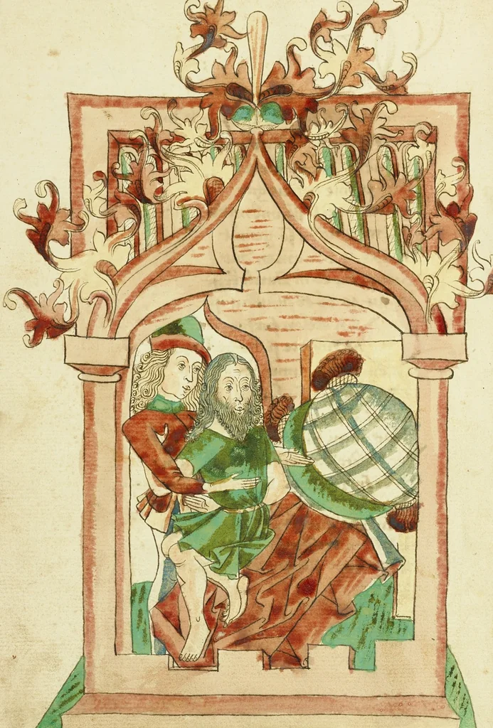 An illustration from Barlaam und Josaphat, 1469, leaf 80