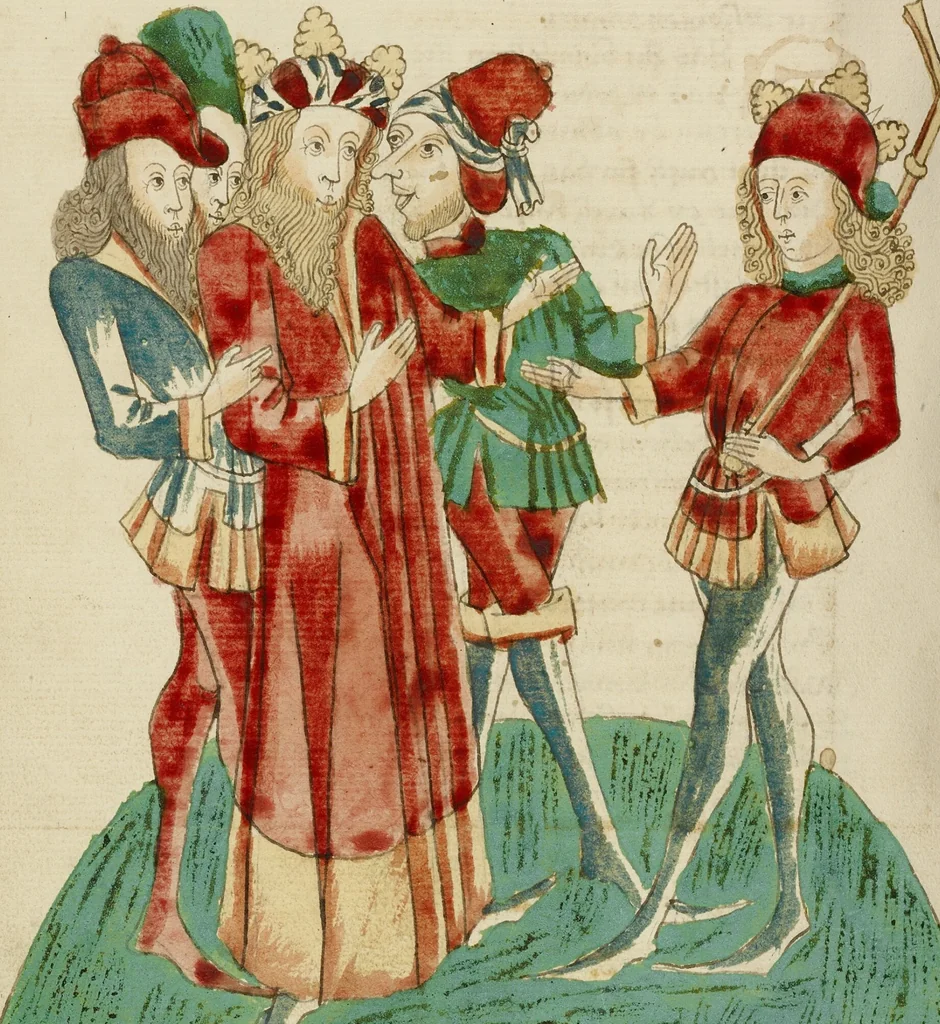 An illustration from Barlaam und Josaphat, 1469, leaf 81