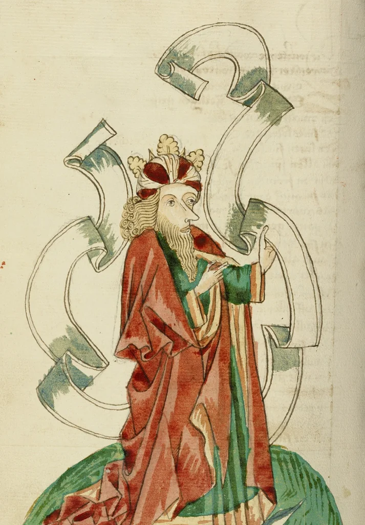 An illustration from Barlaam und Josaphat, 1469, leaf 83
