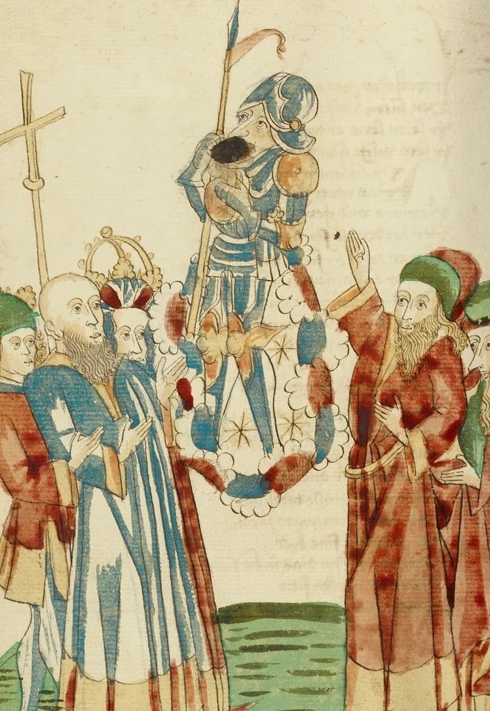 An illustration from Barlaam und Josaphat, 1469, leaf 85