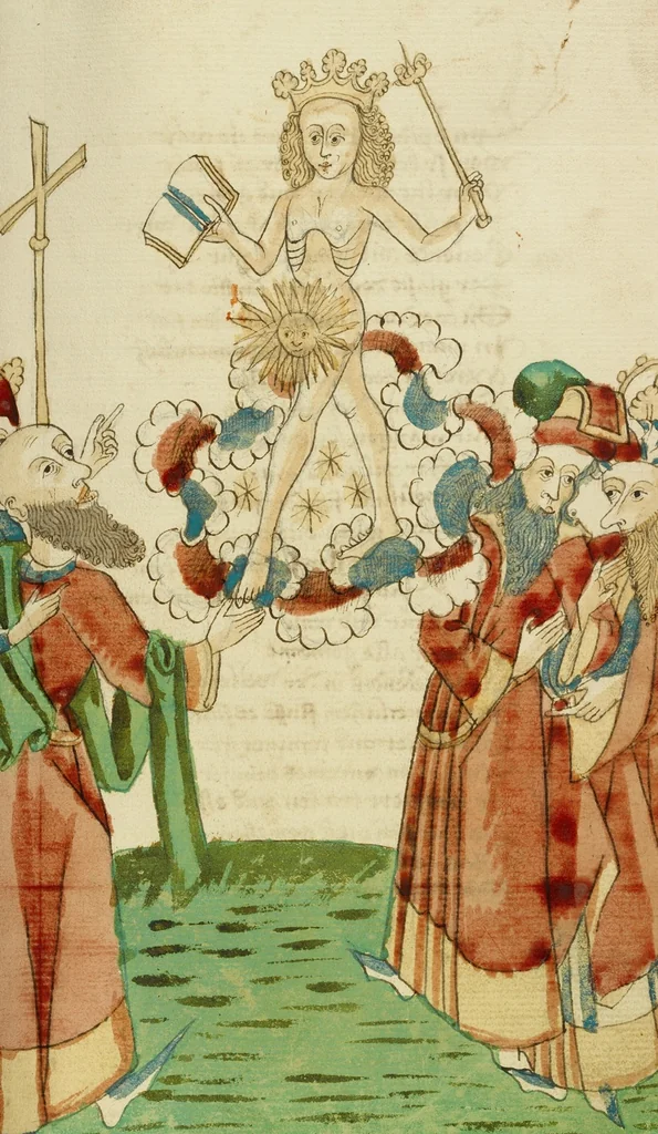 An illustration from Barlaam und Josaphat, 1469, leaf 87