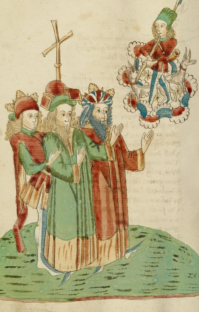 An illustration from Barlaam und Josaphat, 1469, leaf 91