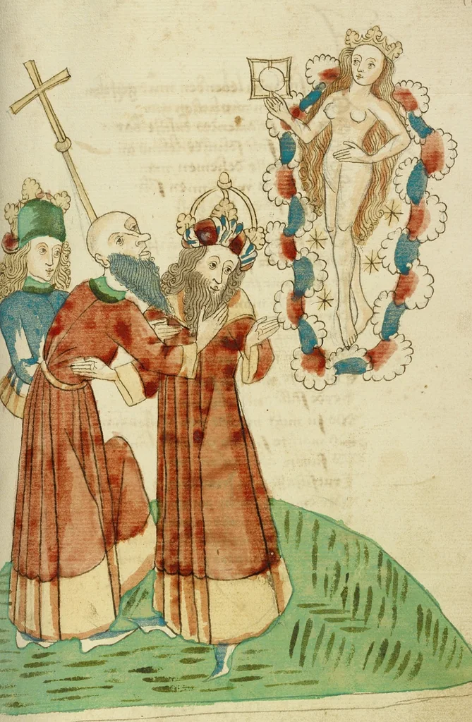 An illustration from Barlaam und Josaphat, 1469, leaf 92
