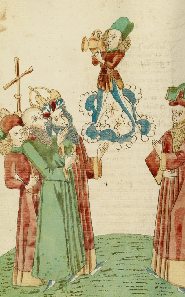 An illustration from Barlaam und Josaphat, 1469, leaf 93