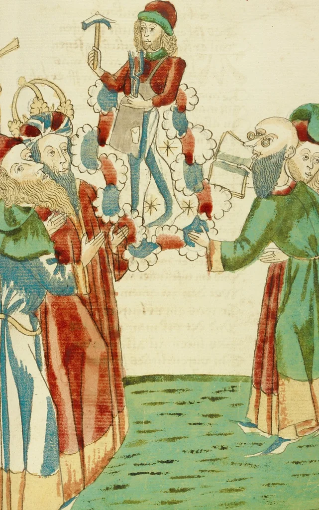 An illustration from Barlaam und Josaphat, 1469, leaf 94