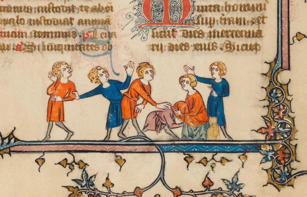 An illustration from Breviary, 1320, leaf 23