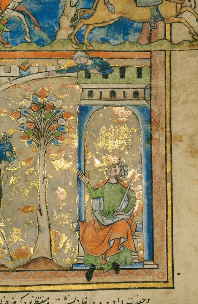 An illustration from Leaf from the Morgan Picture Bible, 1250, leaf 5