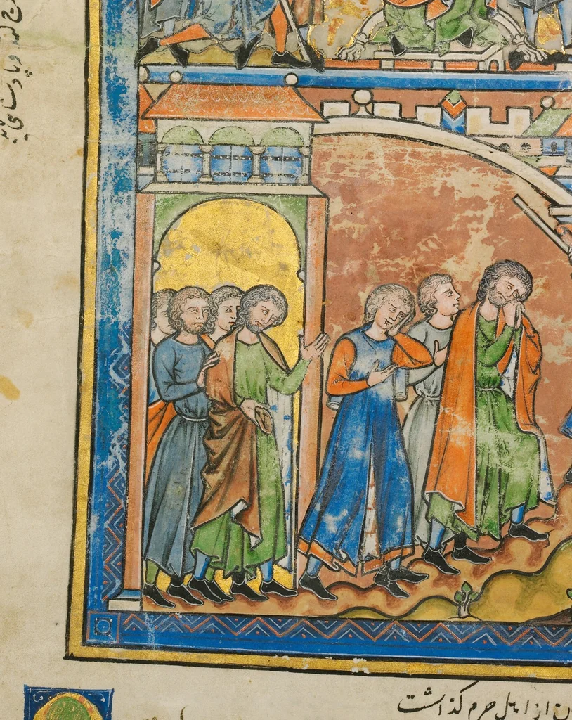 An illustration from Leaf from the Morgan Picture Bible, 1250, leaf 9