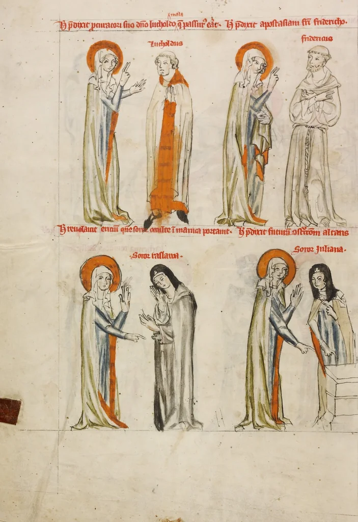 An illustration from Vita beatae Hedwigis, 1353, leaf 18