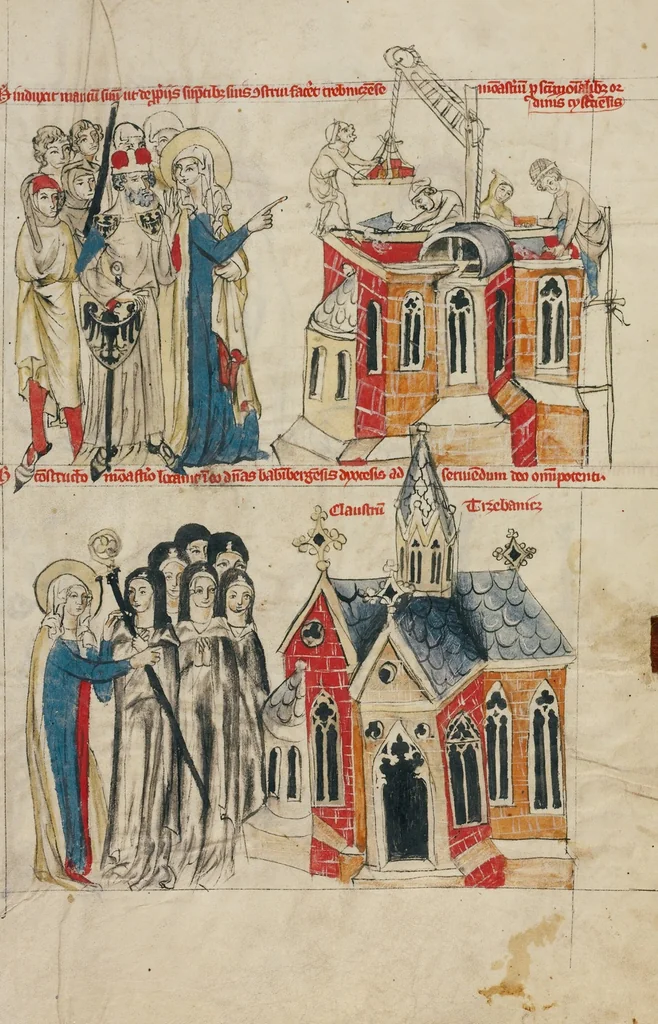 An illustration from Vita beatae Hedwigis, 1353, leaf 25