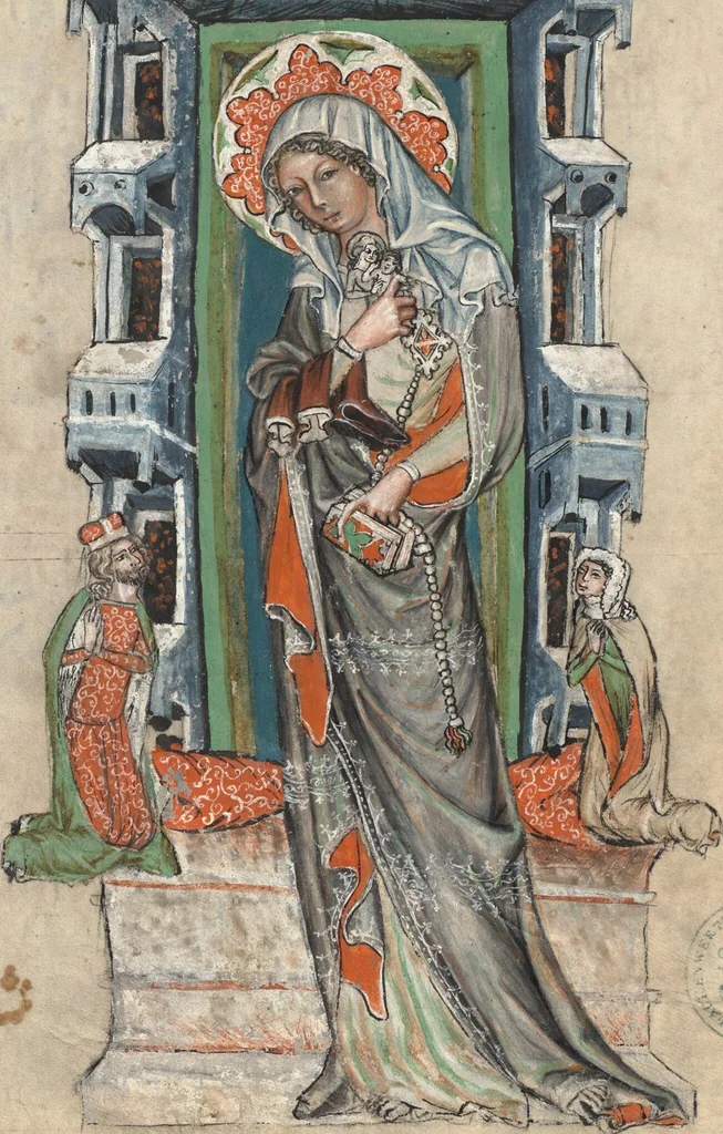 An illustration from Vita beatae Hedwigis, 1353, leaf 26