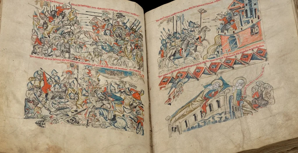 An illustration from Vita beatae Hedwigis, 1353, leaf 29