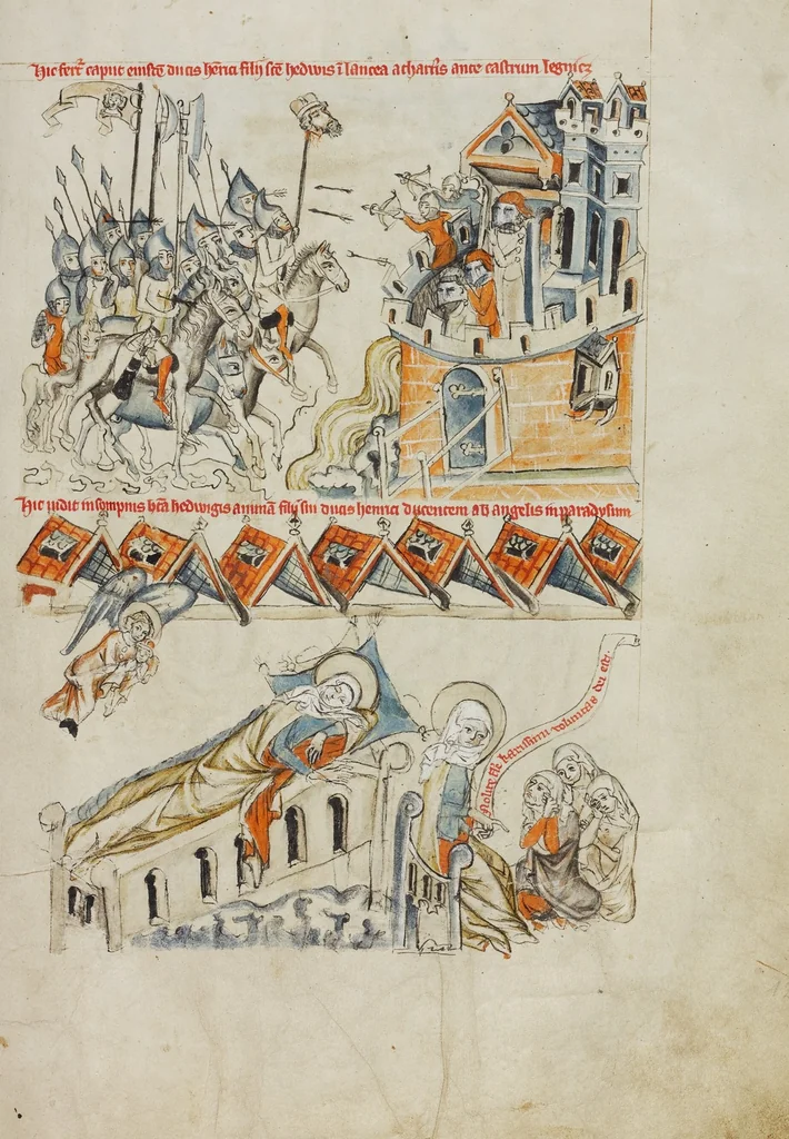 An illustration from Vita beatae Hedwigis, 1353, leaf 36