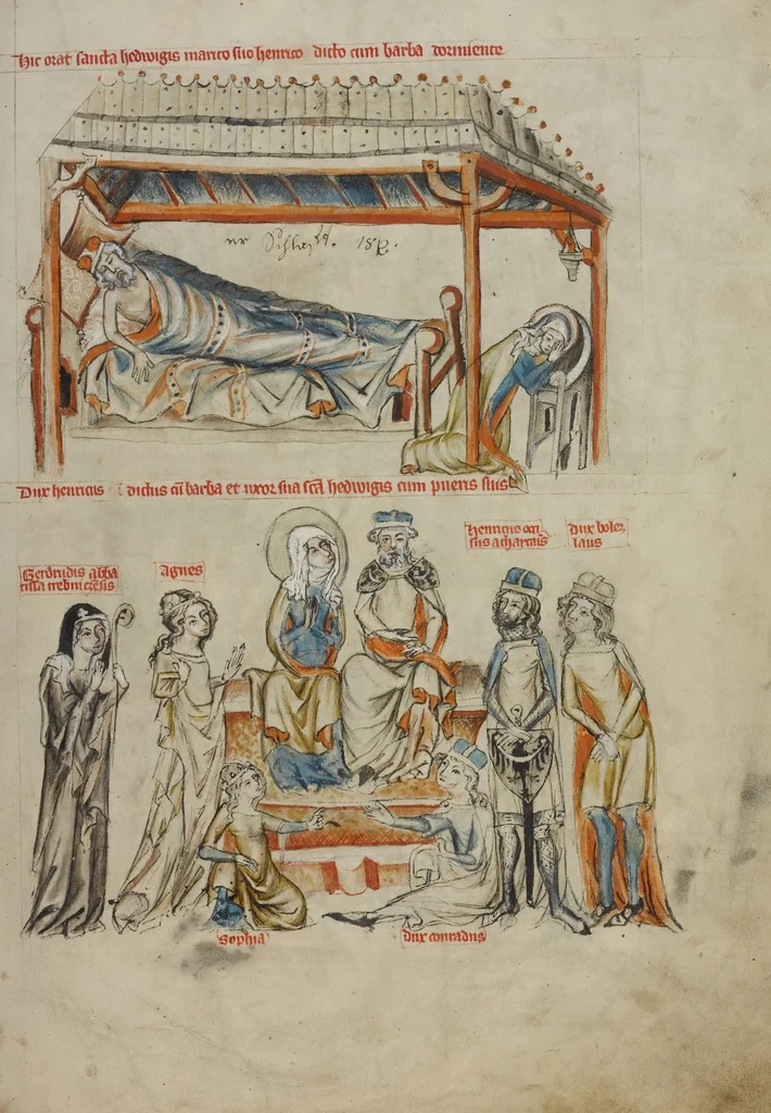 An illustration from Vita beatae Hedwigis, 1353, leaf 8