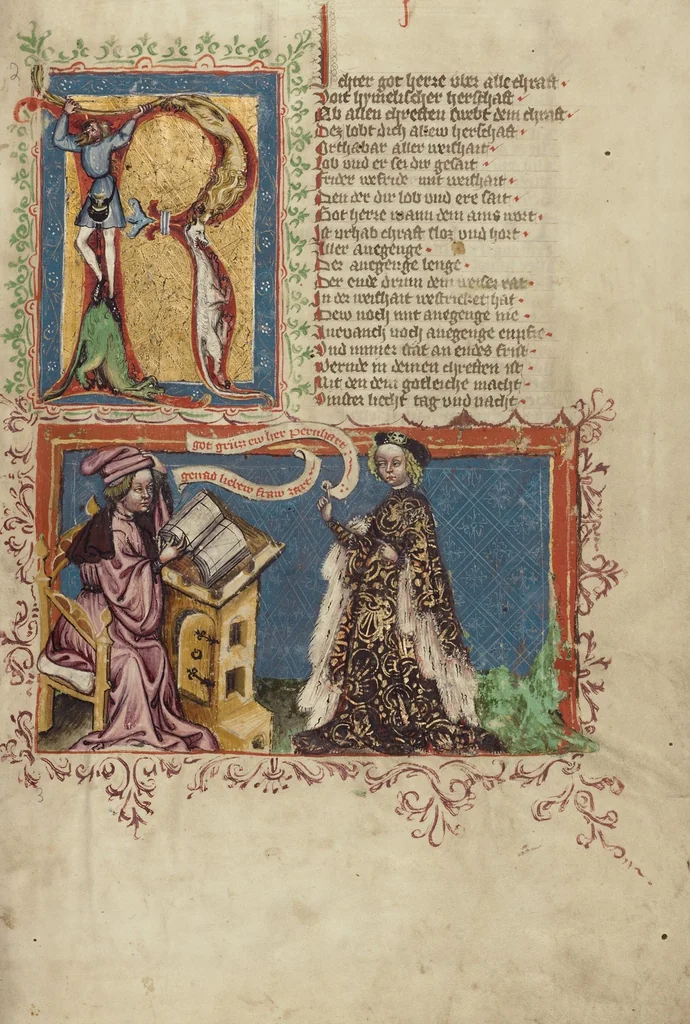 An illustration from Weltchronik, 1400, leaf 1