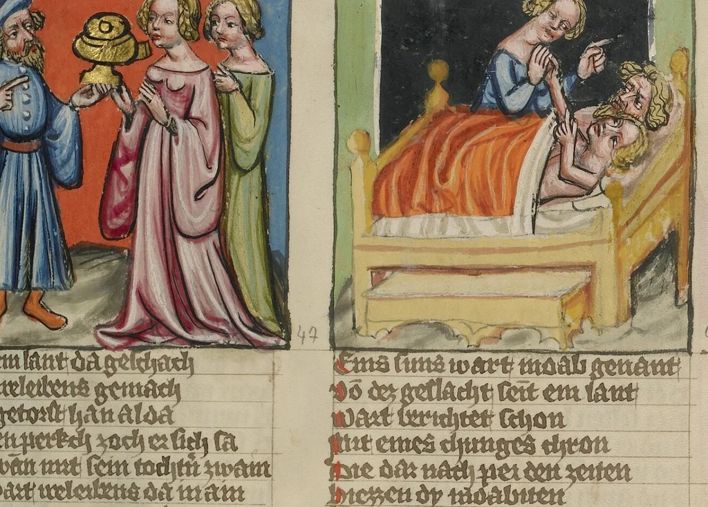 An illustration from Weltchronik, 1400, leaf 114