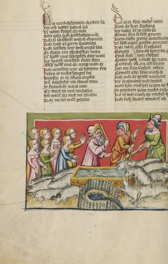 An illustration from Weltchronik, 1400, leaf 121