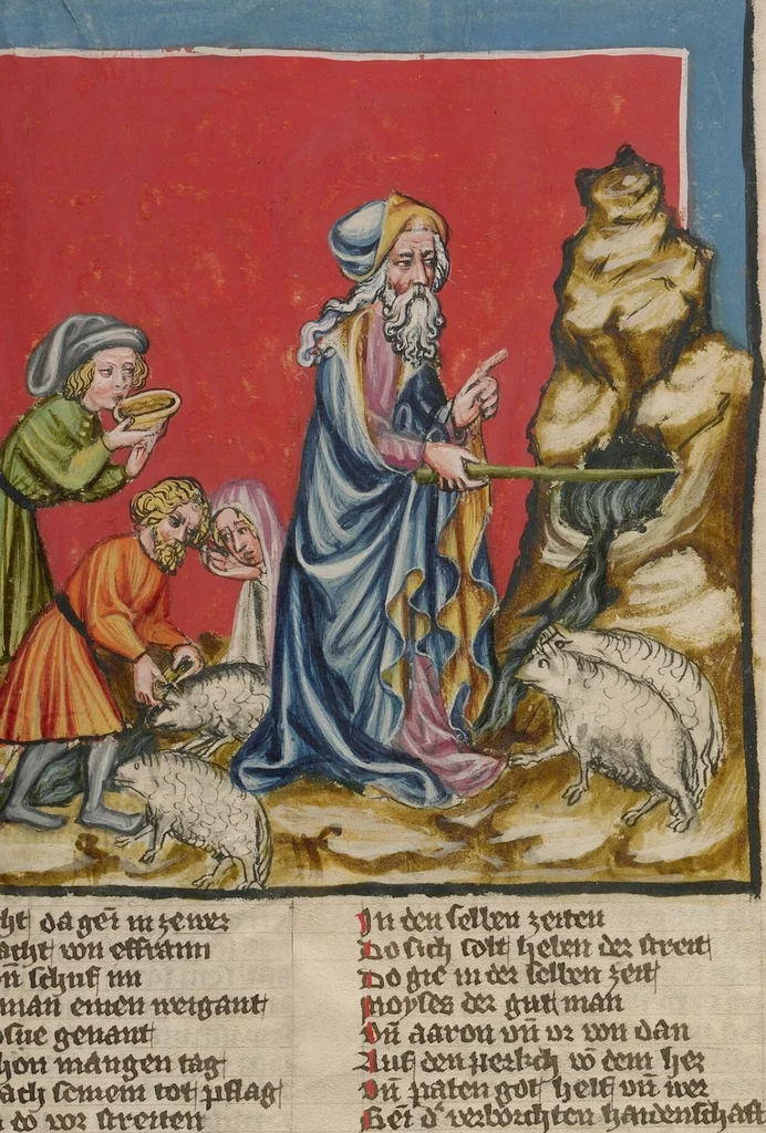 An illustration from Weltchronik, 1400, leaf 126