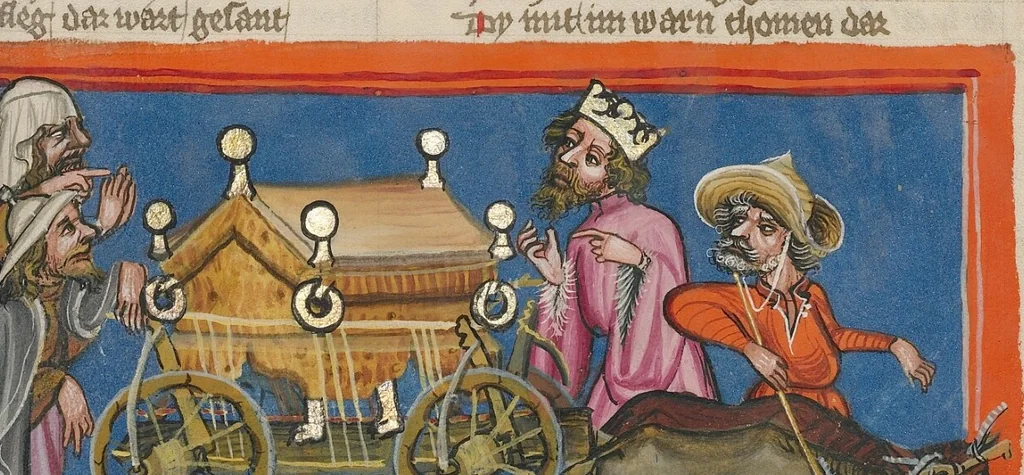 An illustration from Weltchronik, 1400, leaf 184