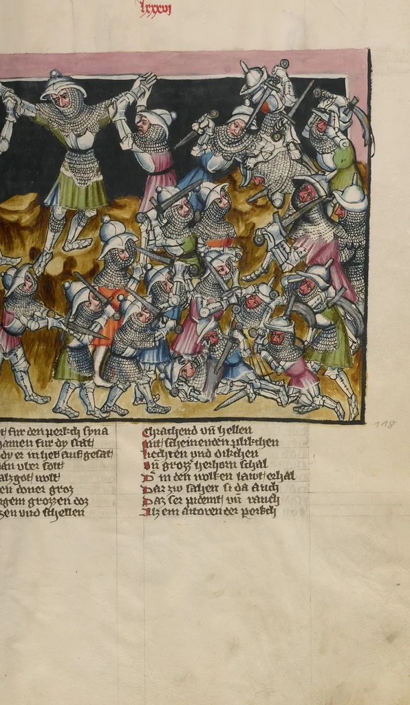An illustration from Weltchronik, 1400, leaf 190