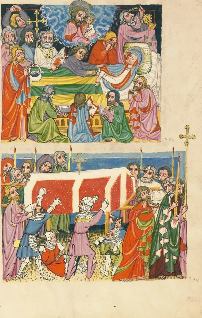 An illustration from Weltchronik, 1400, leaf 218