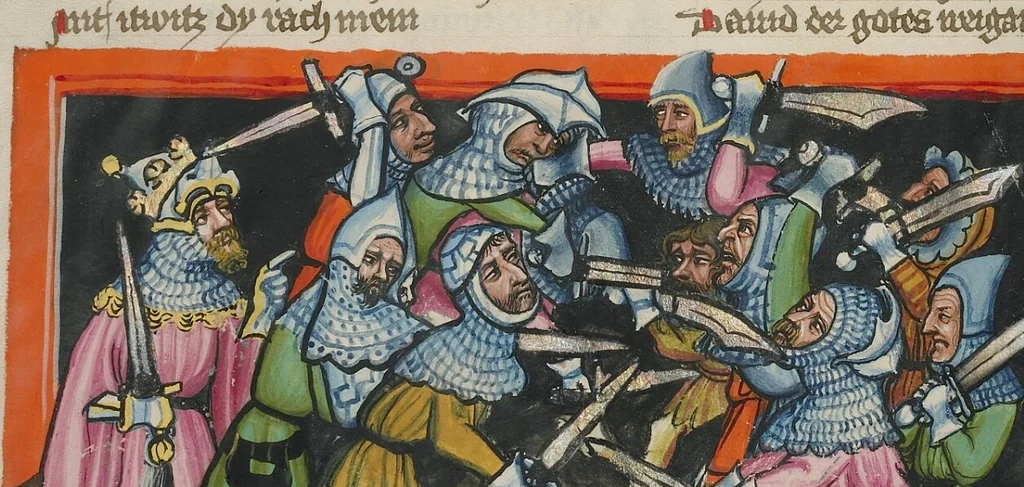 An illustration from Weltchronik, 1400, leaf 220