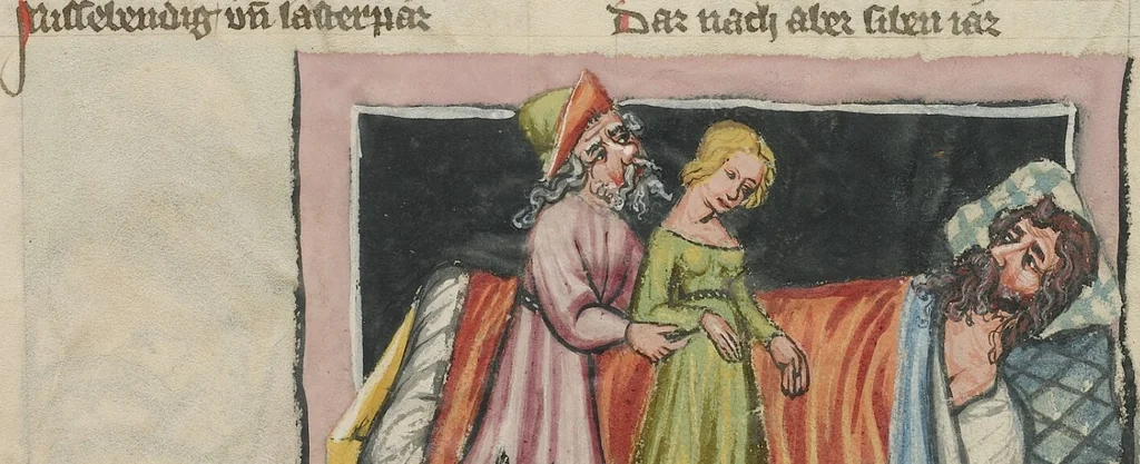An illustration from Weltchronik, 1400, leaf 77