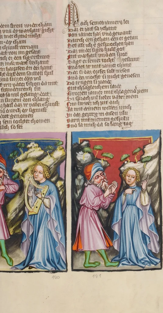 An illustration from Weltchronik, 1400, leaf 87