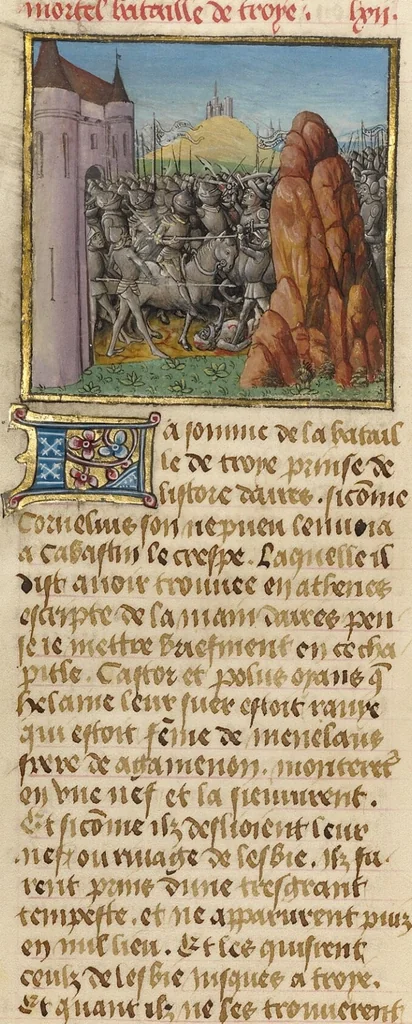 An illustration from Miroir Historial, 1475, leaf 47