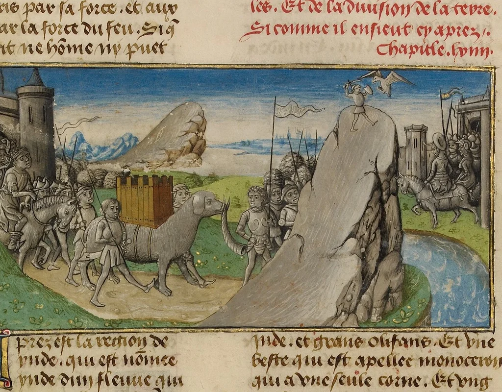An illustration from Miroir Historial, 1475, leaf 65