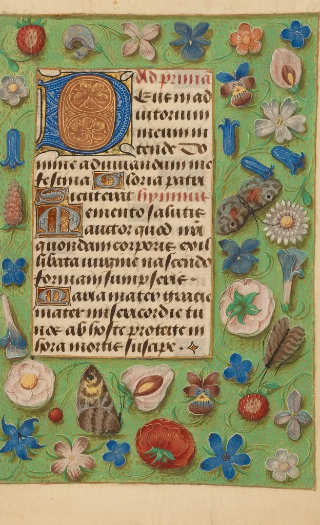 An illustration from Crohin-La Fontaine Hours, 1480, leaf 14