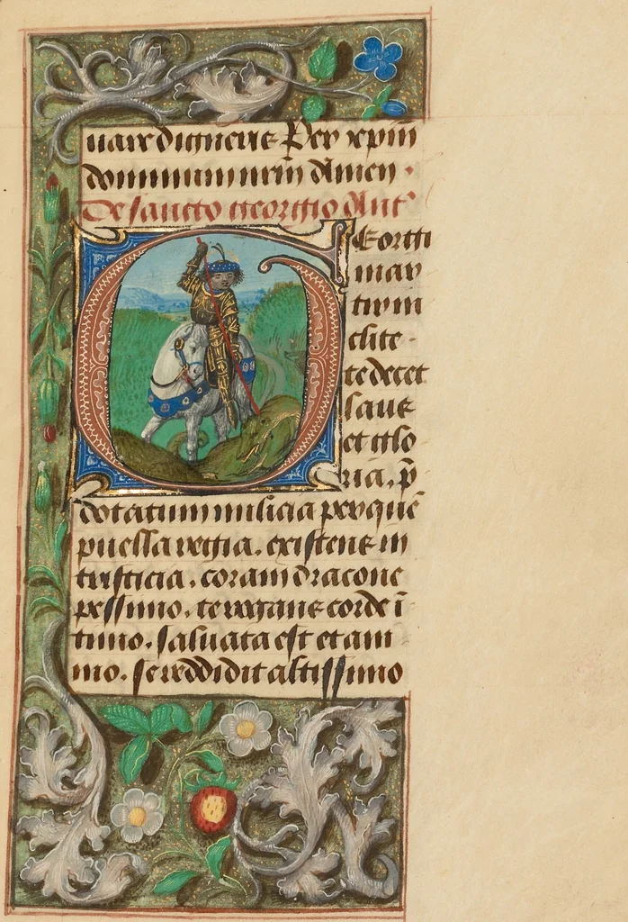 An illustration from Crohin-La Fontaine Hours, 1480, leaf 24