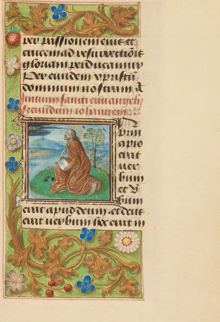 An illustration from Crohin-La Fontaine Hours, 1480, leaf 26