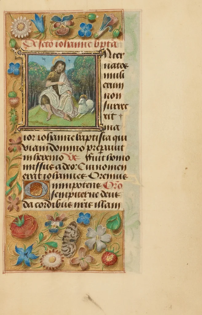 An illustration from Crohin-La Fontaine Hours, 1480, leaf 27