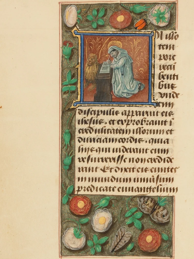 An illustration from Crohin-La Fontaine Hours, 1480, leaf 29