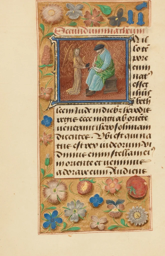 An illustration from Crohin-La Fontaine Hours, 1480, leaf 30