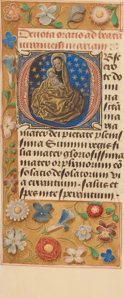 An illustration from Crohin-La Fontaine Hours, 1480, leaf 32