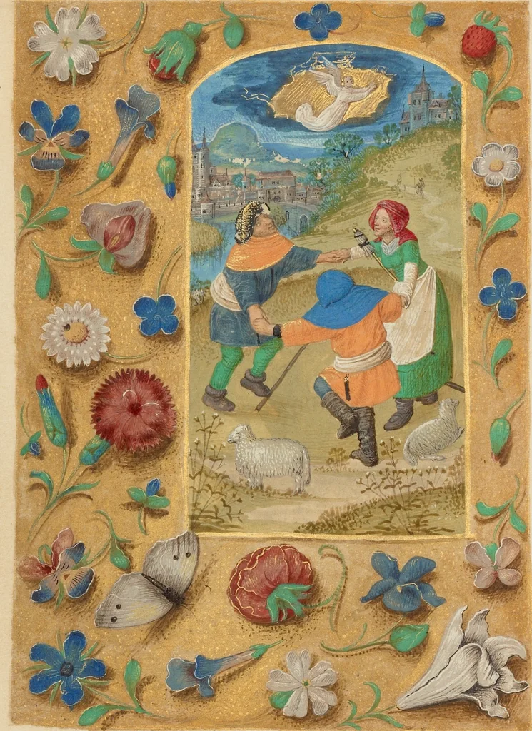 An illustration from Crohin-La Fontaine Hours, 1480, leaf 41