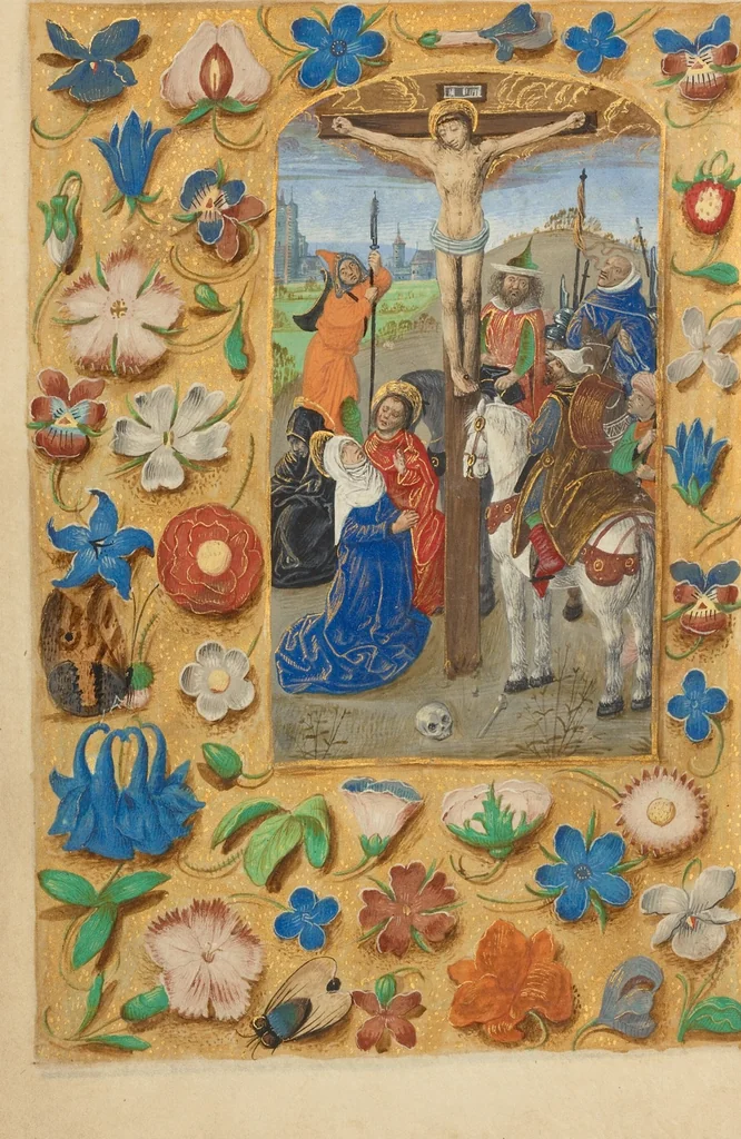 An illustration from Crohin-La Fontaine Hours, 1480, leaf 42