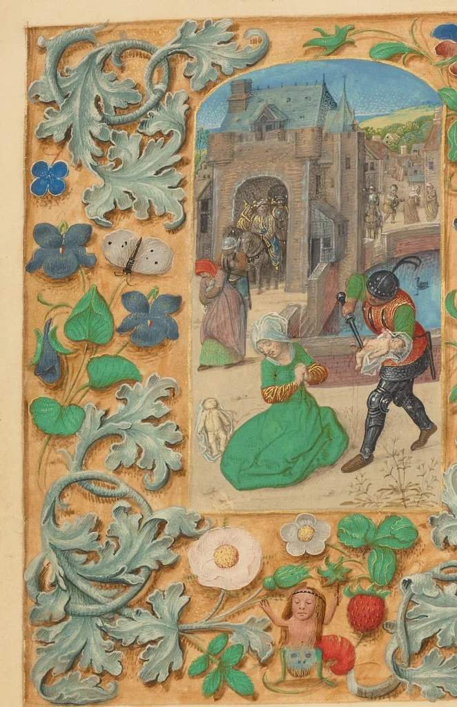 An illustration from Crohin-La Fontaine Hours, 1480, leaf 44