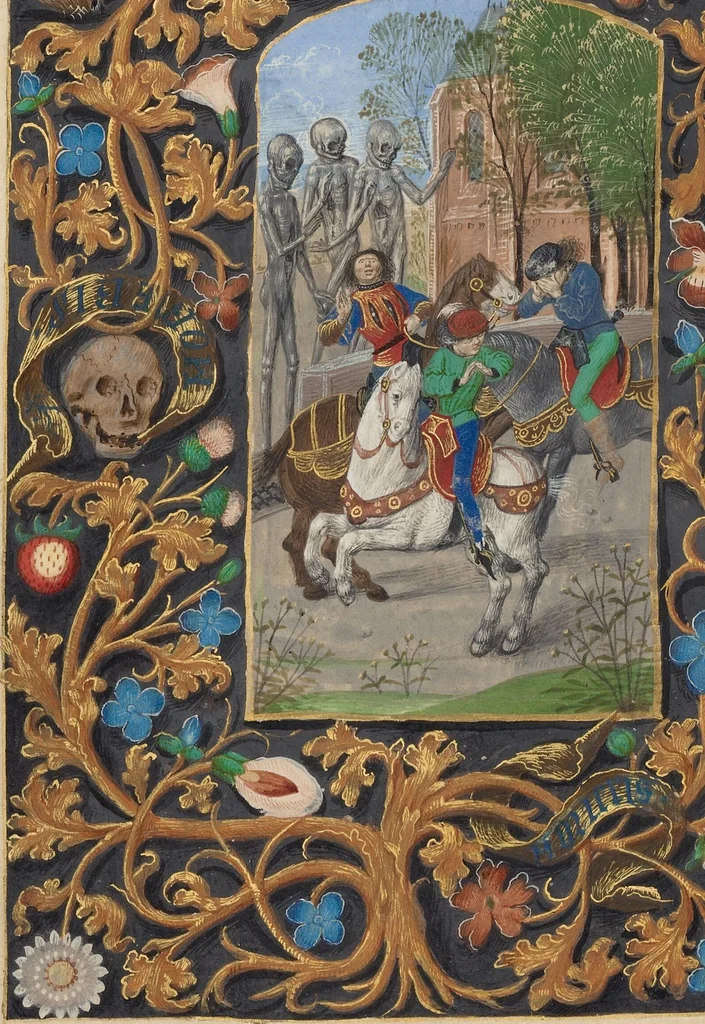 An illustration from Crohin-La Fontaine Hours, 1480, leaf 47